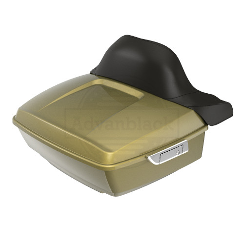 Advanblack Olive Gold King Tour Pack Pad Luggage Trunk Pak For  '97-'21 Harley Touring Without Holes for Rear Speaker and Led Light