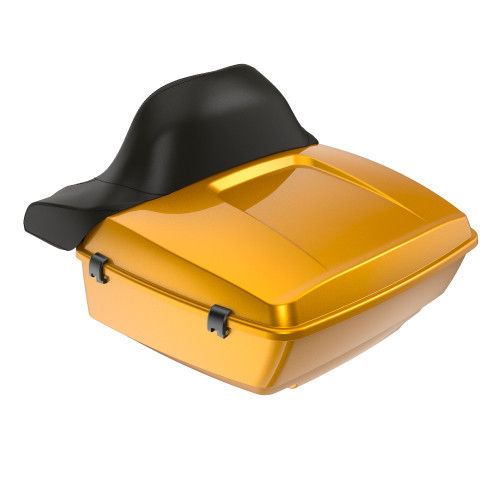 Prospect Gold RUSHMORE KING TOUR PACK PAD Black Latch FOR '97-'22 HARLEY TOURING / SOFTAIL