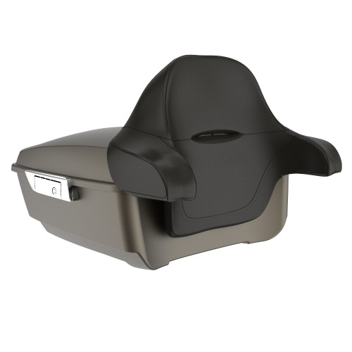 Advanblack King Tour Pack Pak Luggage Trunk Pad River Rock Gray Denim For '97-'21 Harley Touring Street Electra Road Glide Without Holes for Rear Speaker and Led Light