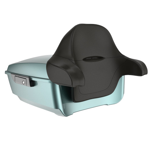 Silver Pine RUSHMORE KING TOUR PACK PAD Black Latch FOR '97-'22 HARLEY TOURING / SOFTAIL