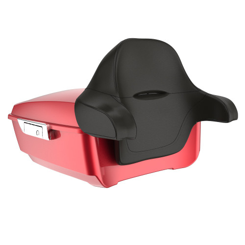 Advanblack King Tour Pack Pak Luggage Trunk Pad Wicked Red For '97-'21 Harley Touring Street Electra Road Glide