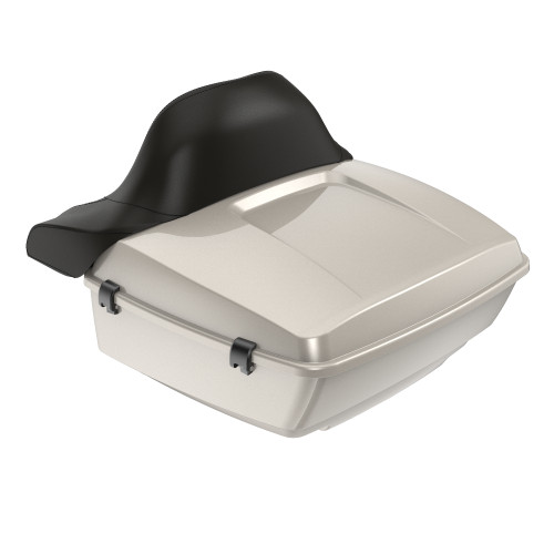 Advanblack White Sand Pearl King Tour Pack Pak Luggage Trunk Pad For  '97-'22 Harley Touring Street Electra Road Glide