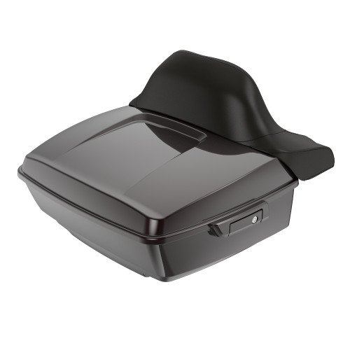 Black Forest King Tour Pack Pad Luggage Trunk For '97-'23 Harley Touring