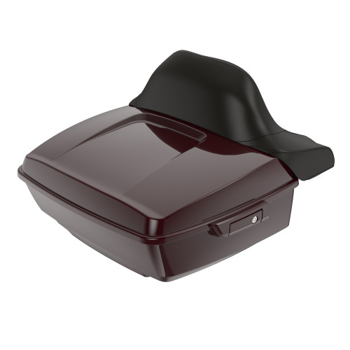 Billiard Burgundy King Tour Pack Pad Luggage Trunk For '97-'23 Harley Touring