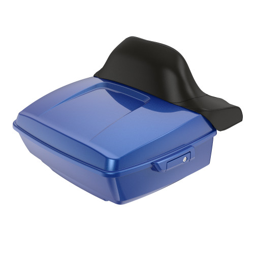 Blue Max King Tour Pack Pad Luggage Trunk For '97-'23 Harley Touring