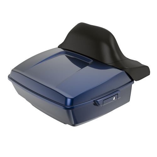 Blue Steel King Tour Pack Pad Luggage Trunk For '97-'23 Harley Touring