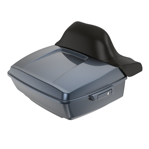 Black Tempest King Tour Pack Pad Luggage Trunk For '97-'23 Harley Touring