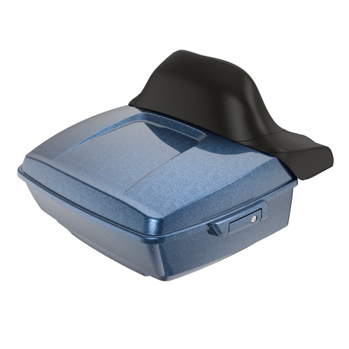 Cosmic Blue Pearl King Tour Pack Pad Luggage Trunk For '97-'23 Harley Touring