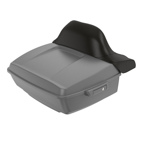 Charcoal Denim King Tour Pack Pad Luggage Trunk For '97-'23 Harley Touring