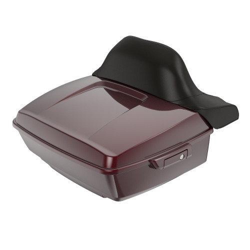 Crimson Red Sunglo King Tour Pack Pad Luggage Trunk For '97-'23 Harley Touring