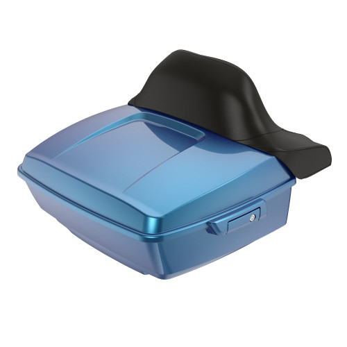 Daytona Blue King Tour Pack Pad Luggage Trunk For '97-'23 Harley Touring