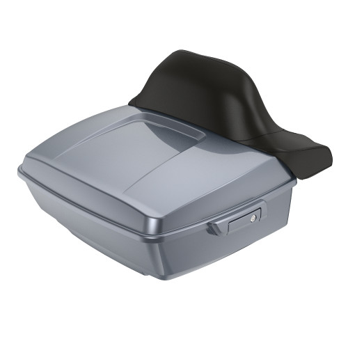 Gauntlet Grey Metallic King Tour Pack Pad Luggage Trunk For '97-'23 Harley Touring