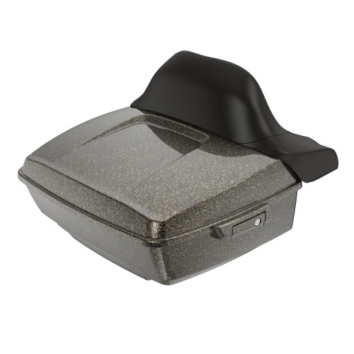 Hard Candy Black Gold Flake King Tour Pack Pad Luggage Trunk For '97-'23 Harley Touring