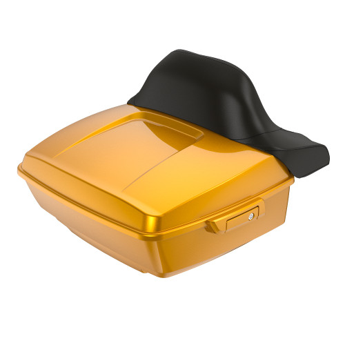 Industrial Yellow King Tour Pack Pad Luggage Trunk For '97-'23 Harley Touring