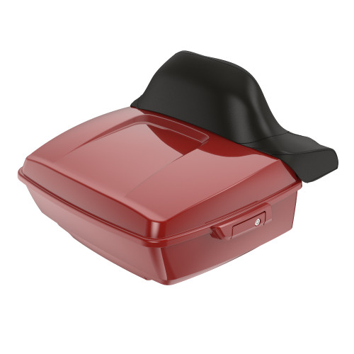 Red Hot Sunglo King Tour Pack Pad Luggage Trunk For '97-'23 Harley Touring