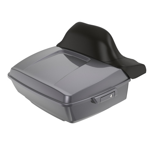 Smoke Gray King Tour Pack Pad Luggage Trunk For '97-'23 Harley Touring