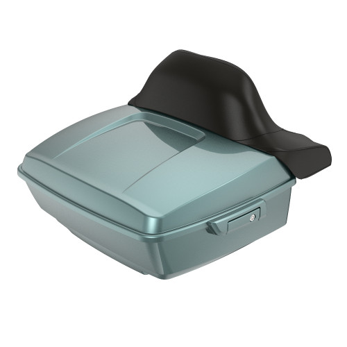 Silver Pine King Tour Pack Pad Luggage Trunk For '97-'23 Harley Touring