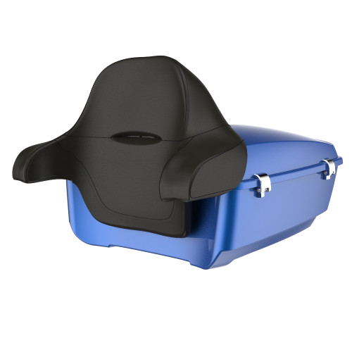 Advanblack Superior Blue  King Tour Pack Chrome Latch Hardware For '97-'23 Harley Touring