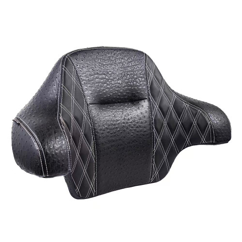 Raptor Wrap Around Backrest Pad With Beige Custom Stitching for 2014-later Harley Touring King Tour Pak