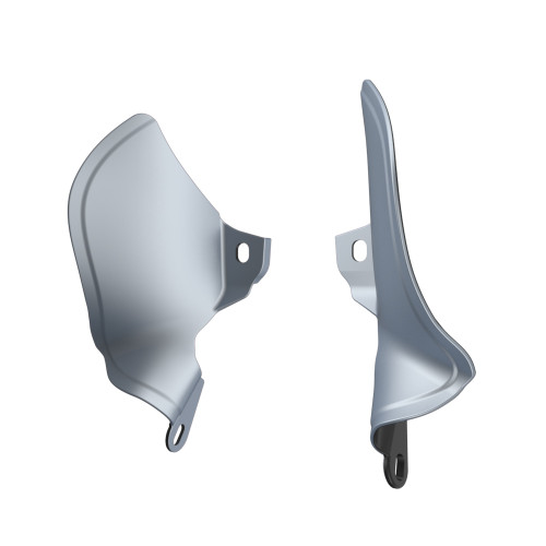 Baracuda Silver Denim MID-FRAME AIR DEFLECTORS HEAT SHIELD FOR '18-'23 HARLEY SOFTAIL