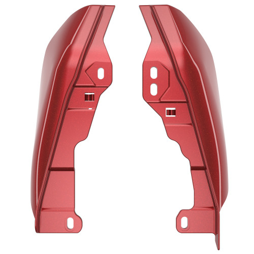 Advanblack Ember Red Sunglo Mid-Frame Air Deflectors heat shield For 09-16 Harley Davidson Street Road Electra Glide