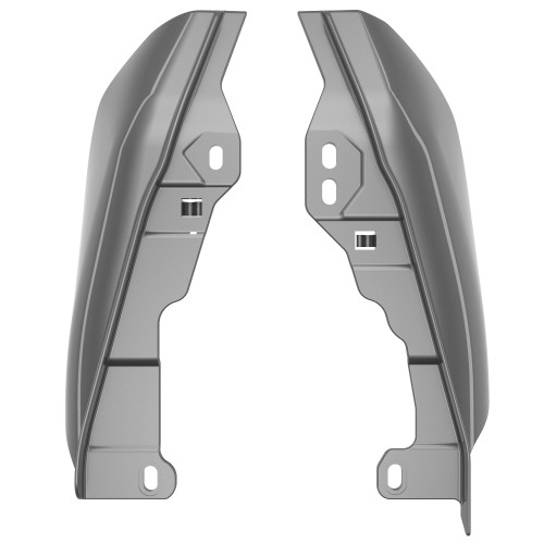 Advanblack Charcoal Pearl Mid-Frame Air Deflectors heat shield For 09-16 Harley Davidson Street Road Electra Glide