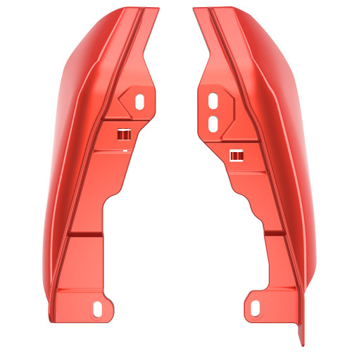Advanblack Candy Orange Mid-Frame Air Deflectors heat shield For 09-16 Harley Davidson Street Road Electra Glide