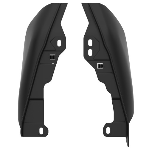 Advanblack Denim Black Mid-Frame Air Deflectors heat shield For 09-16 Harley Davidson Street Road Electra Glide