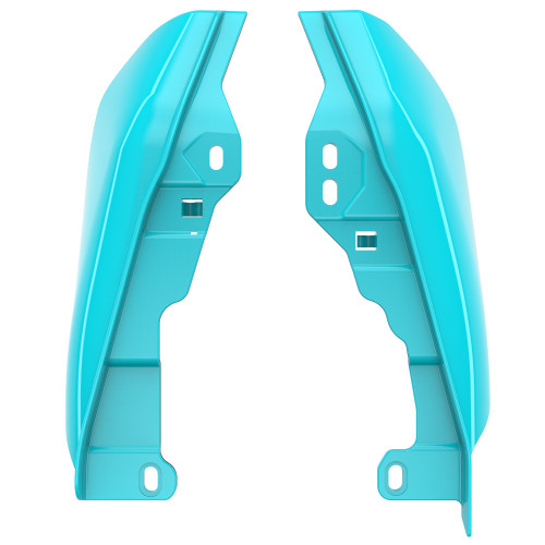 Advanblack Frosted Pearl Mid-Frame Air Deflectors heat shield For 09-16 Harley Davidson Street Road Electra Glide