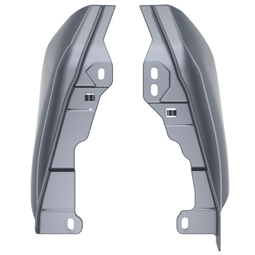 Advanblack Gauntlet Grey Metallic Mid-Frame Air Deflectors heat shield For 2017+ Harley Davidson Touring