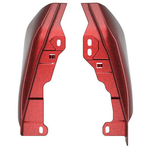 Advanblack Hard Candy Hot Rod Red Flake Mid-Frame Air Deflectors heat shield For 2017+ Harley Davidson Street Road Electra Glide