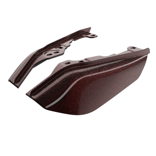 Advanblack Merlot Sunglo Mid-Frame Air Deflectors heat shield For 09-16 Harley Davidson Street Road Electra Glide