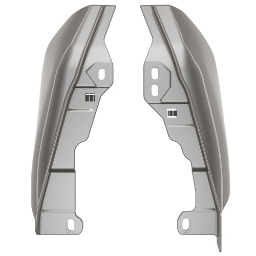 Advanblack Pewter Pearl Mid-Frame Air Deflectors heat shield For 09-16 Harley Davidson Street Road Electra Glide