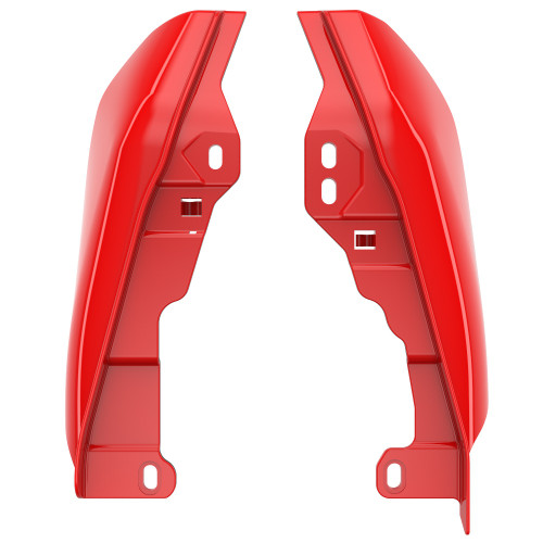 Advanblack Scarlet Red Mid-Frame Air Deflectors heat shield For 09-16 Harley Davidson Street Road Electra Glide