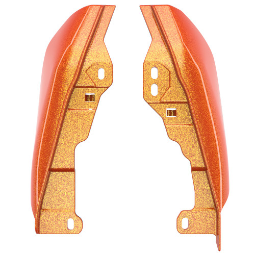 Advanblack Tequila Sunrise  Mid-Frame Air Deflectors heat shield For 09-16 Harley Davidson Street Road Electra Glide