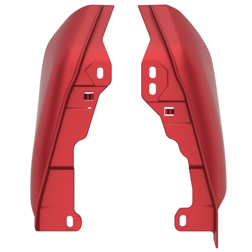 Advanblack Wicked Red Denim Mid-Frame Air Deflectors heat shield For 2017+ Harley Davidson Touring