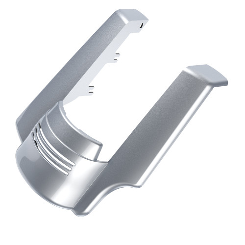 Advanblack Single Cutout Barracuda Silver Stretched Rear Fender Extension For 2014+ Harley Davidson Touring Models