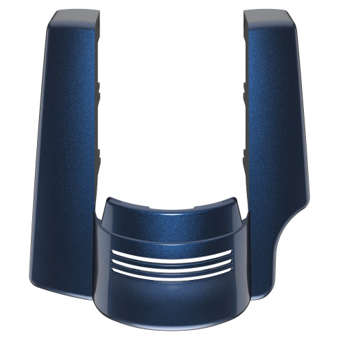 Advanblack Single Cutout Blue Steel Stretched Rear Fender Extension For 2014+ Harley Davidson Touring Models
