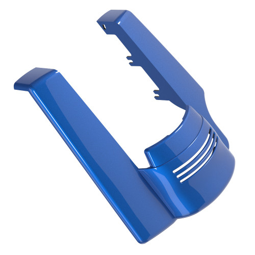 Advanblack Single Cutout Crushed Sapphire Blue Stretched Rear Fender Extension For 2014+ Harley Davidson Touring Models