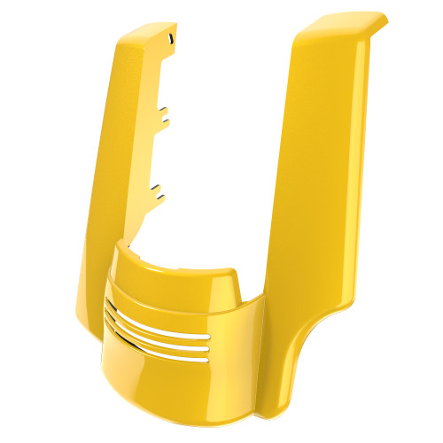 Advanblack Single Cutout Chrome Yellow Stretched Rear Fender Extension For 2014+ Harley Davidson Touring Models