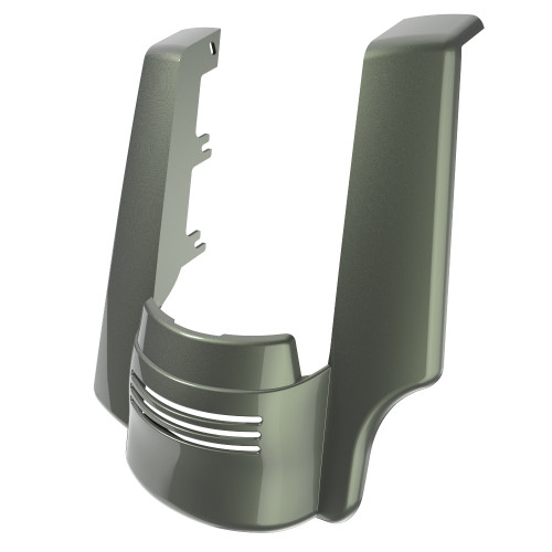 Advanblack Single Cutout Deadwood Green Glossy  Stretched Rear Fender Extension For 2014+ Harley Davidson Touring Models