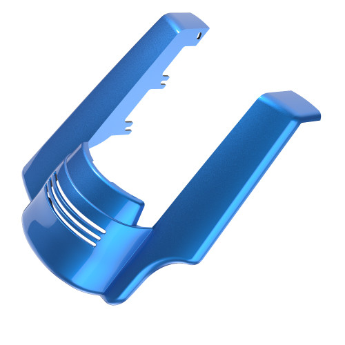 Advanblack Single Cutout Electric Blue Stretched Rear Fender Extension For 2014+ Harley Davidson Touring Models