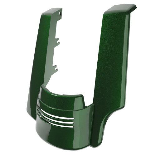 AdvanBlack Single Cutout Kinetic Green Stretched Rear Fender Extension For 2014+ Harley Davidson Touring Models