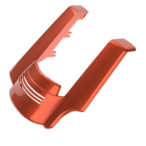 Advanblack Single Cutout Orange Lava Stretched Rear Fender Extension For 2014+ Harley Davidson Touring Models