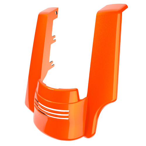 Wicked Orange Pearl Single Cutout Stretched Rear Fender Extension For 2014+ Harley Davidson Touring Models