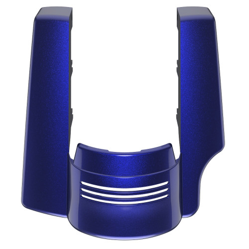 Advanblack Single Cutout Zephyr Blue Stretched Rear Fender Extension For 2014+ Harley Davidson Touring Models