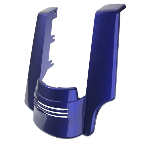 Advanblack Single Cutout Zephyr Blue Stretched Rear Fender Extension For 2014+ Harley Davidson Touring Models