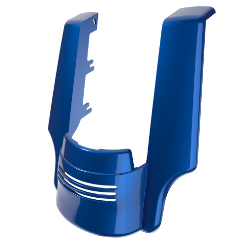 Advanblack Dual Cutout Bright Billiard Blue Stretched Rear Fender Extension For 2014+ Harley Davidson Touring