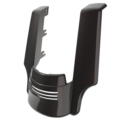 Advanblack Dual Cutout Black Jack Metallic Stretched Rear Fender Extension For 2014+ Harley Davidson Touring Models