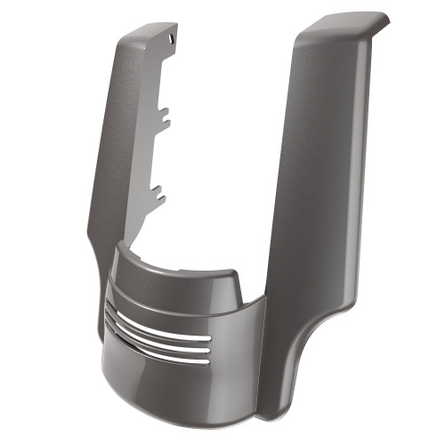 AdvanBlack Dual Cutout Billet Silver Stretched Rear Fender Extension For 2014+ Harley Davidson Touring Models